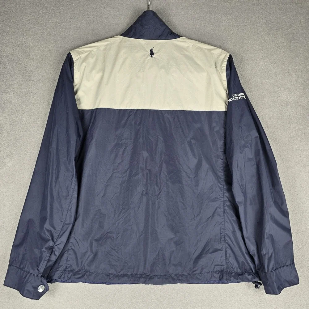 Ralph Lauren Golf Jacket Mens Medium Blue White US Open Pinehurst Volunteer 2014